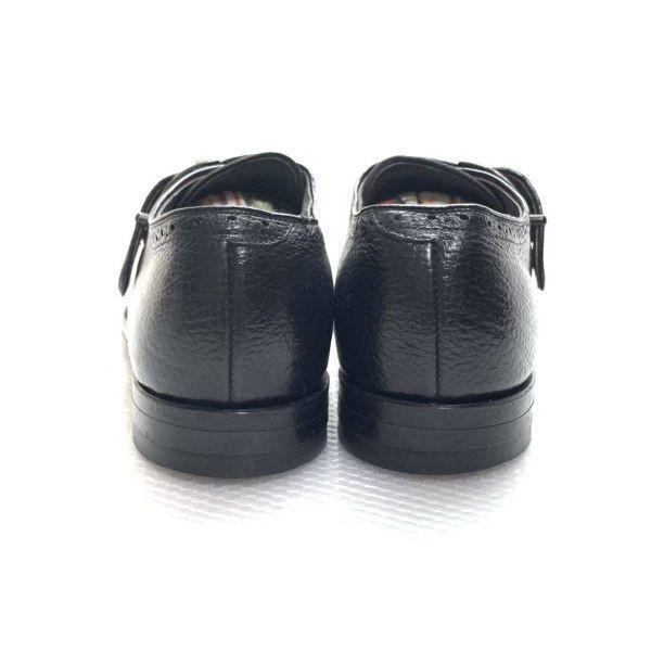 Vintage 70s Hanover True Tred Monk Strap Shoes Black 6.5 D/E 24.5(USED)