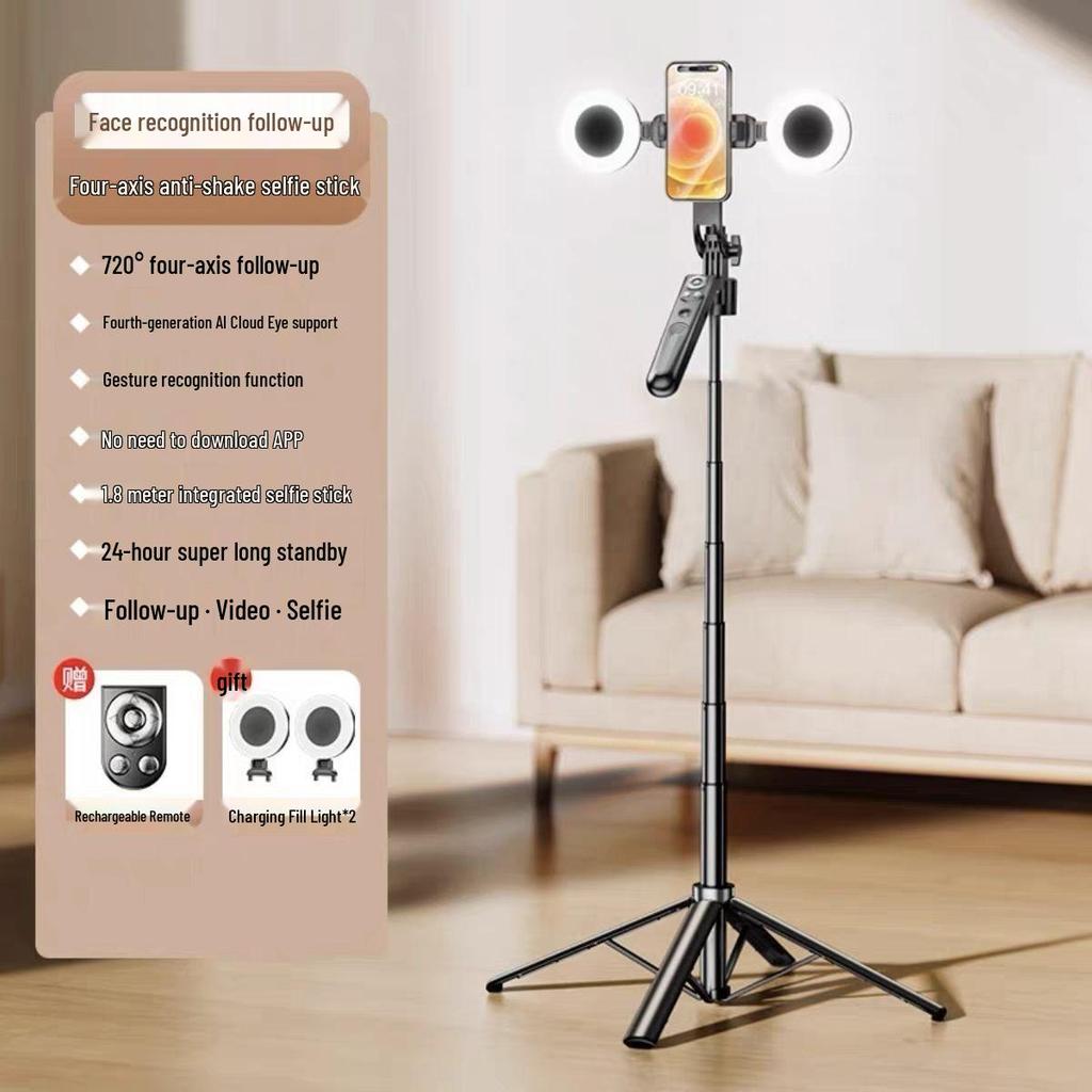 Stabilisator 360 AI Auto-Follow Gimbal: Selfie-Stick mit Gesichtserkennung & Anti-Shake für Mobiltelefone