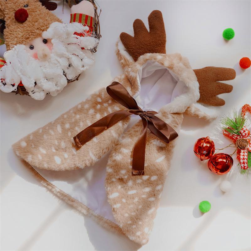 Christmas Pet Dog Clothing Elk Cloak Dog Cat Clothing Cat Transformation Hat Accessories