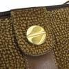 Used BORBONESE Shoulder Bag 913722 Suede/leather Brown Quail Pattern