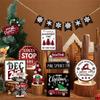 Christmas Decorations Tiered Tray 15-Piece Winter Snowflake Christmas Decorations Christmas Tray