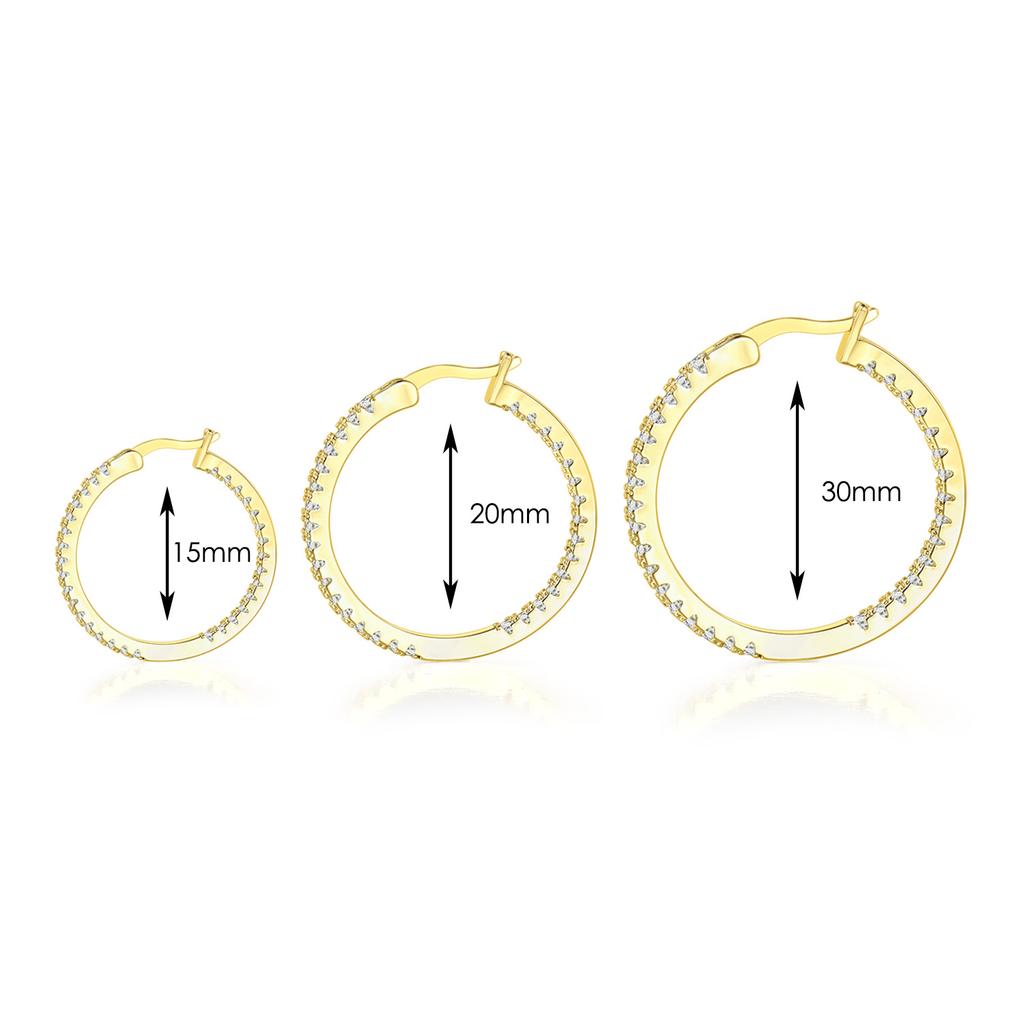 Hoop Earrings for Women Fashion Trend Micro-inlaid Zircon Small & Big Pierced Cartilage Ear Hoops Punk Jewelry Accessories E398