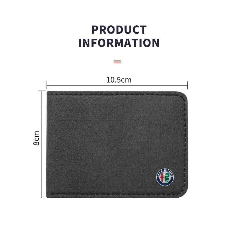 Führerschein Hülle Wildleder Anti-Pelz Auto Fahrdokumente Für Alfa Romeo Giulia Stelvio MiTo Giulietta Tonale ALFA 4C Disco
