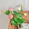 New Pink Artificial Lotus Flowers Lotus Leaves Decorative Artificial Faux Plants Floral Fake Water Lily Flower Home Decor