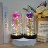 Goldfolienrose mit Acrylhaube: Konserviertes Blumen Geschenk für den Muttertag oder Valentinstag.