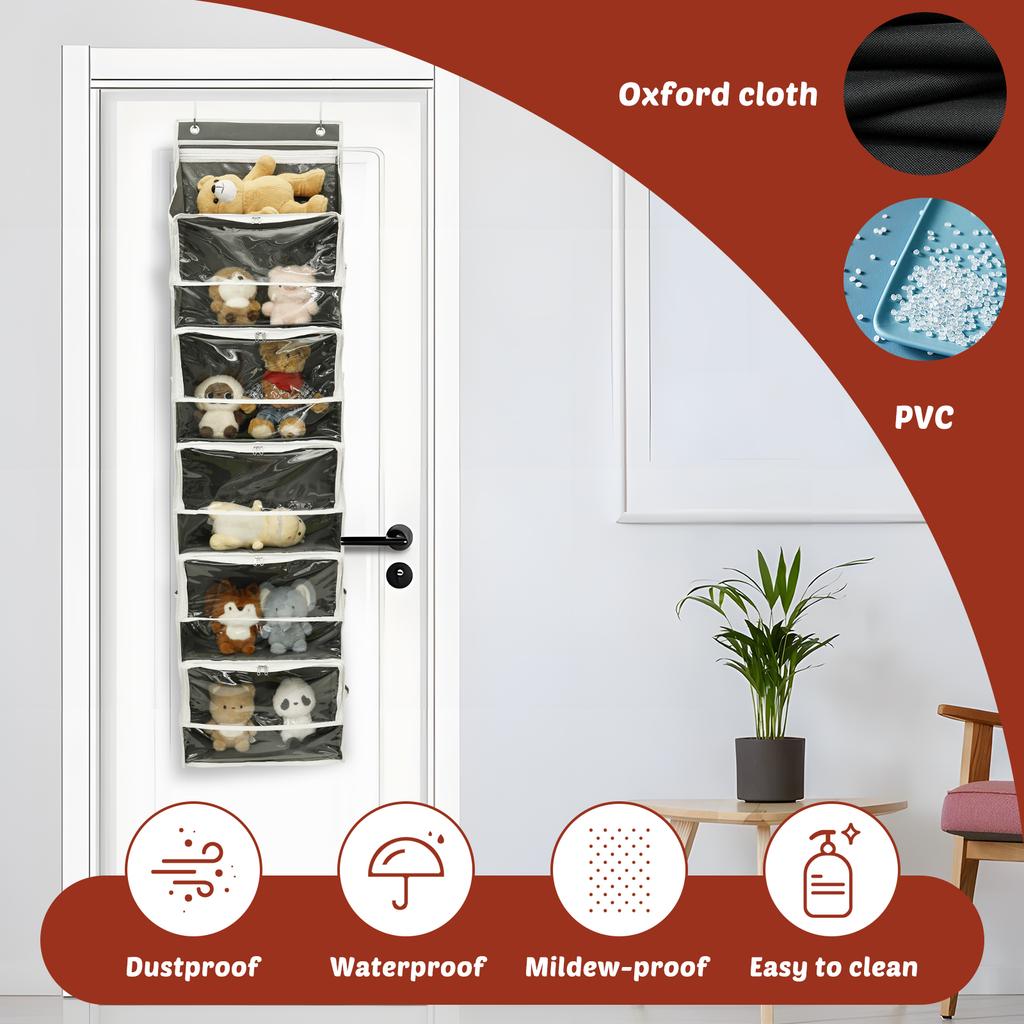 Wiszący Organizer na Przędzę z 6 Niezależnymi Przegródkami Pogrubiony Uchwyt na Przędzę o Dużej Pojemności na Narzędzia do Szydełkowania Przezroczysty