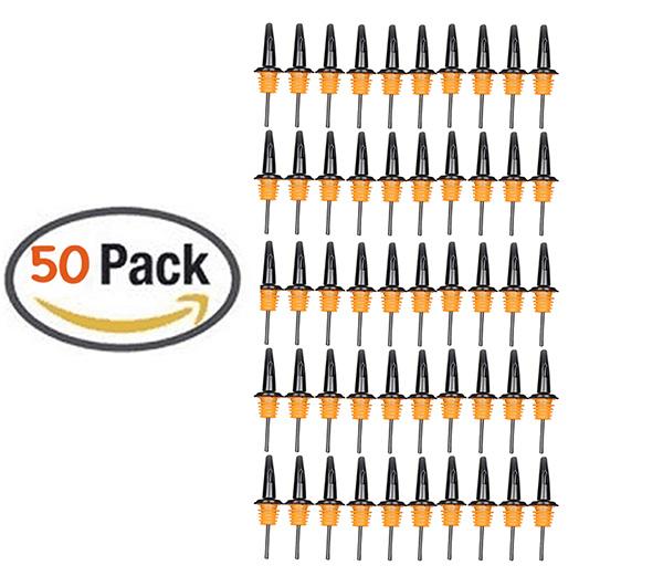 

50PCS Plastic Liquor Bottle Pourers, Spout Stopper, Speed Pourers , Cocktail Vinegar Bottle Drink Spirits