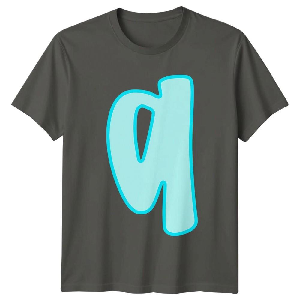 Letter Q Alphabet Unisexs TShirt Unisexs Tee Graphic Unisex Bubble Design S