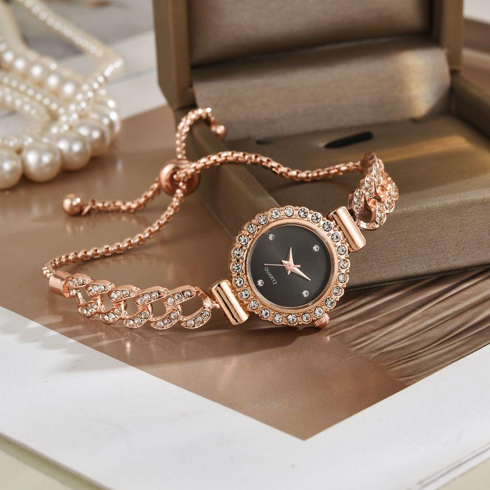 

Luxury Rhinestone Women Watches Fashion Ladies Adjustable Chain Bracelet Quartz Wristwatch Reloj Mujer Girls Clock Gifts