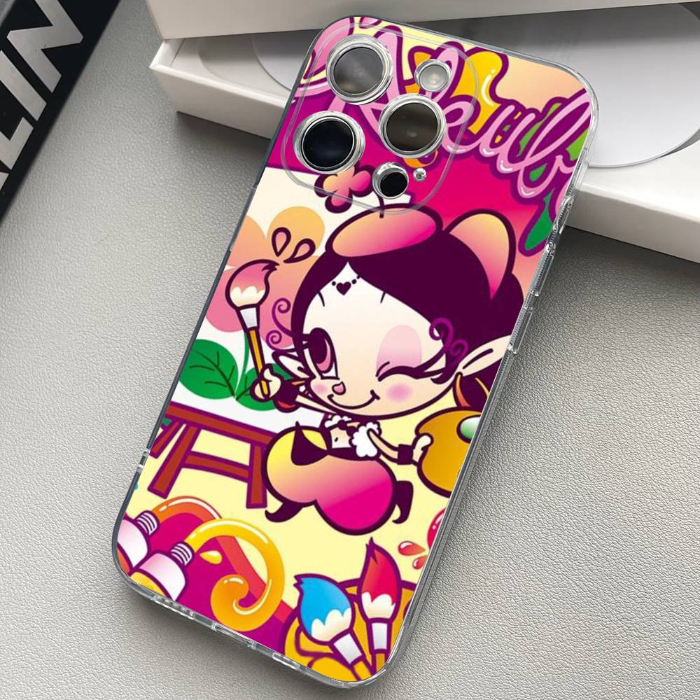 Akubi Girl Clear Silicone Soft TPU Phone Case For iphone 17 16 15 14 Plus 13 12 Mini 11 Pro Max Shell Capa