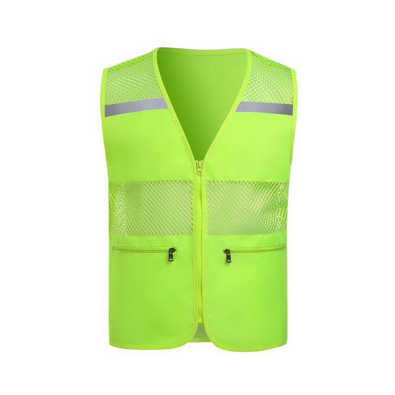 Custom Reflective Safety Vest with Logo for Nighttime Construction and Sanitation Workers