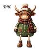 Decorative Fireplace Mantel Figures Christmas Shelf Sitter Figurines, Retro Farm Animal Hanging Leg Decor, Farmhouse Style Holiday Decor Ornaments for