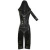 Nepleer Mantel Cosplay Punk Gothic Jurk Vetersluiting Met Capuchon Cape Jumpsuit