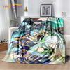 New Genshin Impact Character Solo Cartoon Game Soft Blanket,Soft Throw Blanket for Home Bedroom Bed Sofa Picnic Child Gift