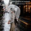 Long-Handled Helmet Umbrella Windproof Waterproof Transparent Fun Cap for Outdoor Weather