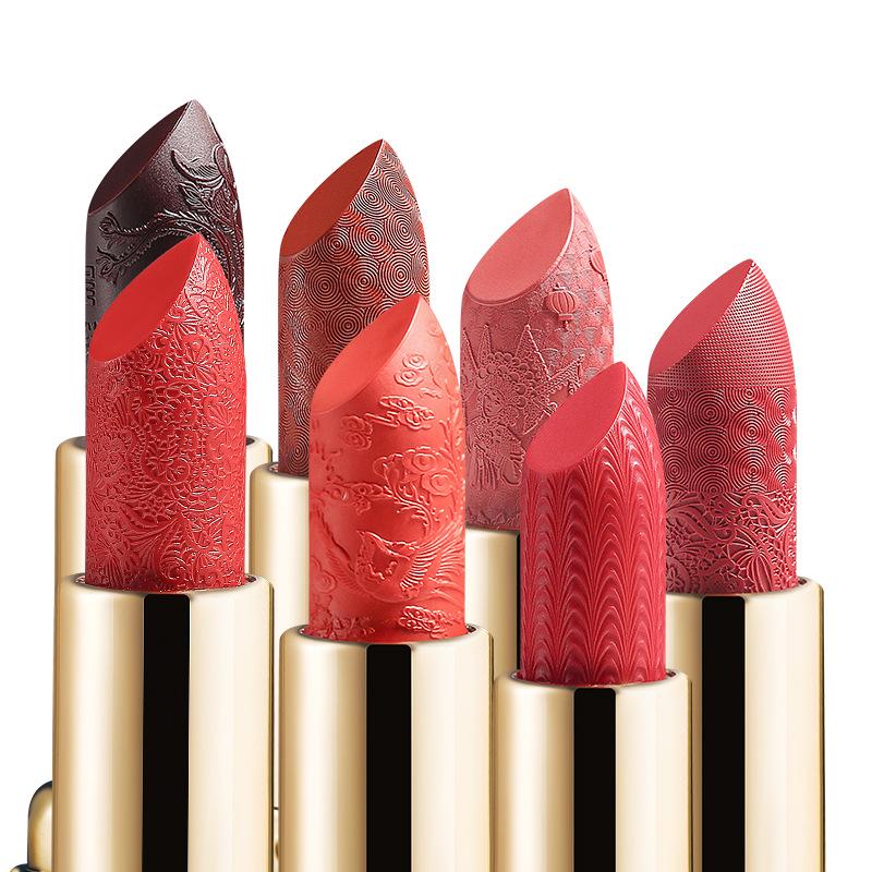 Velvet Koi Forbidden City Carved Lipstick – Chinese Style, Moisturizing, Influencer Favorite