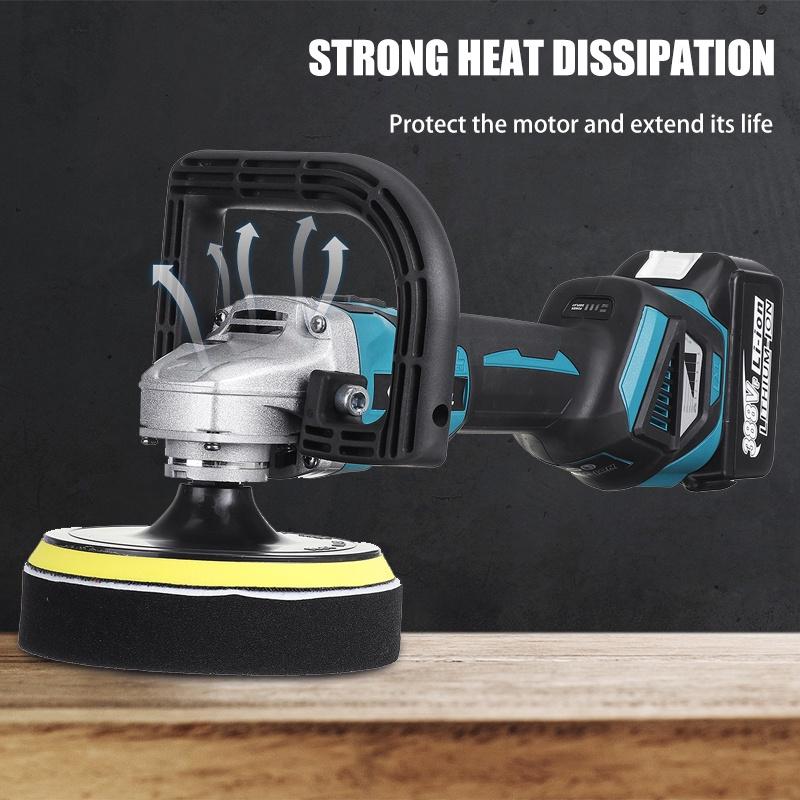 New 6 Gears Brushless Electric Polishing Machine 1600W Wireless Car Polisher Rechargeable Sanding Tools for 18V Battery