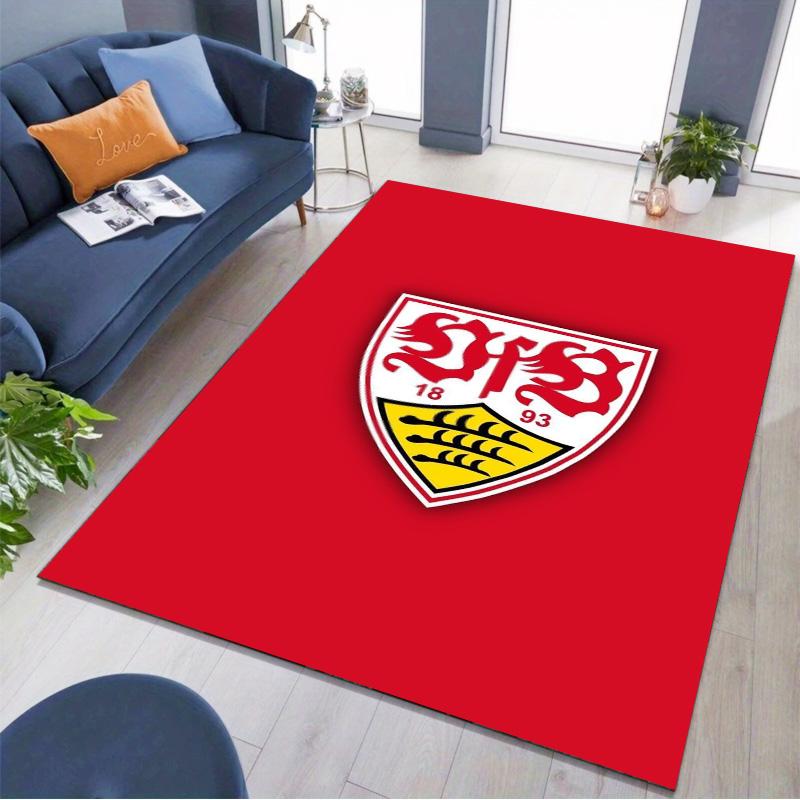 VfB Stuttgart Football Club Logo Rug Non Slip Floor Carpet Living Room Game Room Soccer Fan Decor Gift