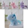 Whimsical Plush Unicorn Keychain In Pink Blue Purple And White For Bags Keys And