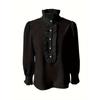 Women Elegant Ruffled Long Sleeve Blouse Plus Size