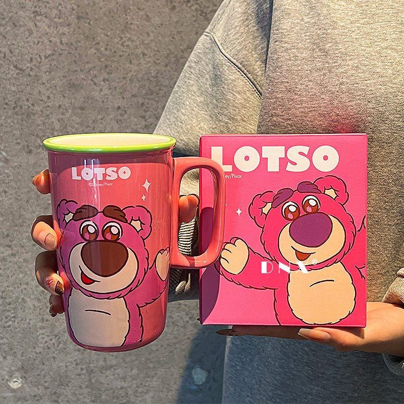 Disney Cartoon Ceramic Mug 500ml, Cute Coffee Cup with Handle, Large Capacity Drinkware for Home Office Gift