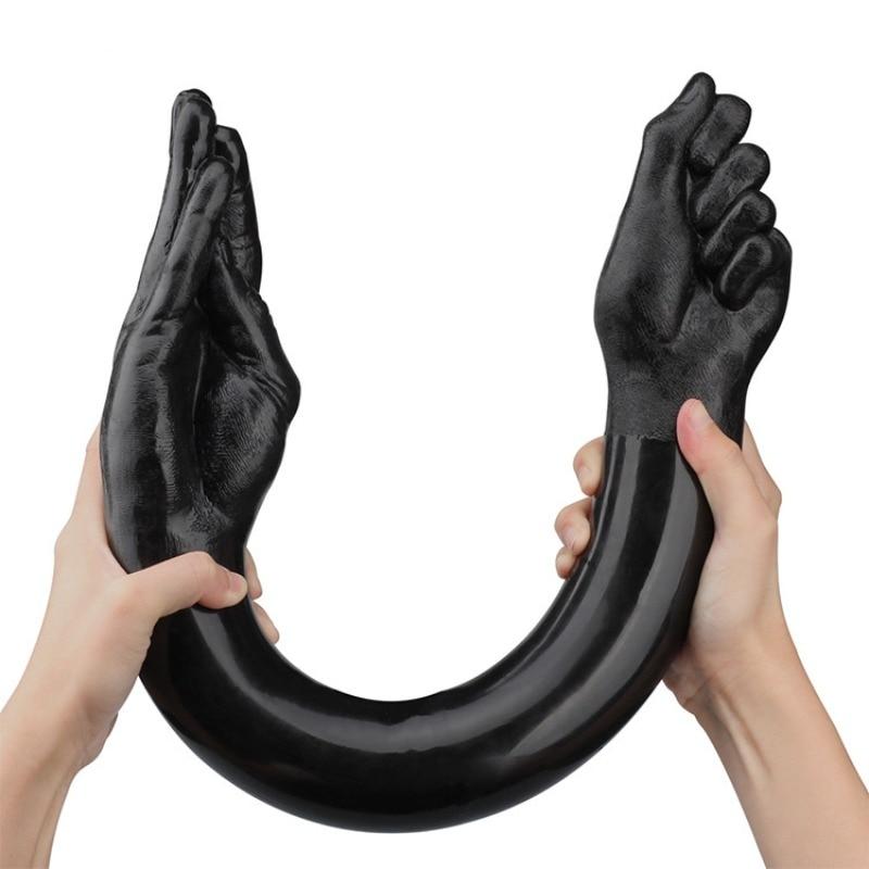 65cm PVC Animated Arm Masturbators Double Dildo Fisting Sex Toys Monster Cock Realistic Penis Slave BDSM