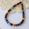 Colorful beaded necklace, fashionable and versatile clavicle chain