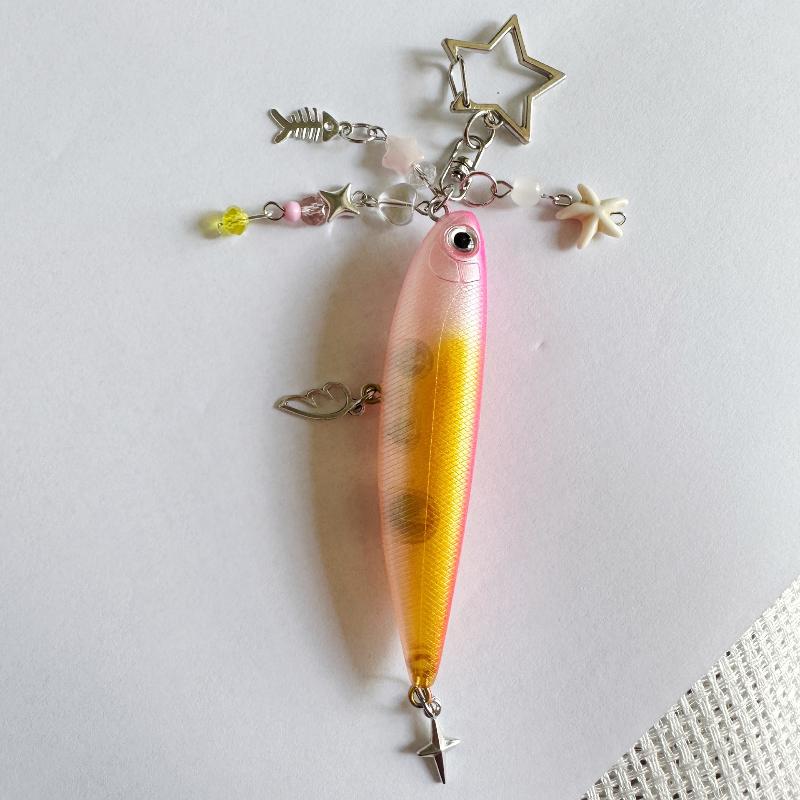 1Pcs Exquisite Handmade Fish Keychain For Fishing Enthusiasts Bag Pendant Decoration Souvenir Gifts Jewelry Accessories