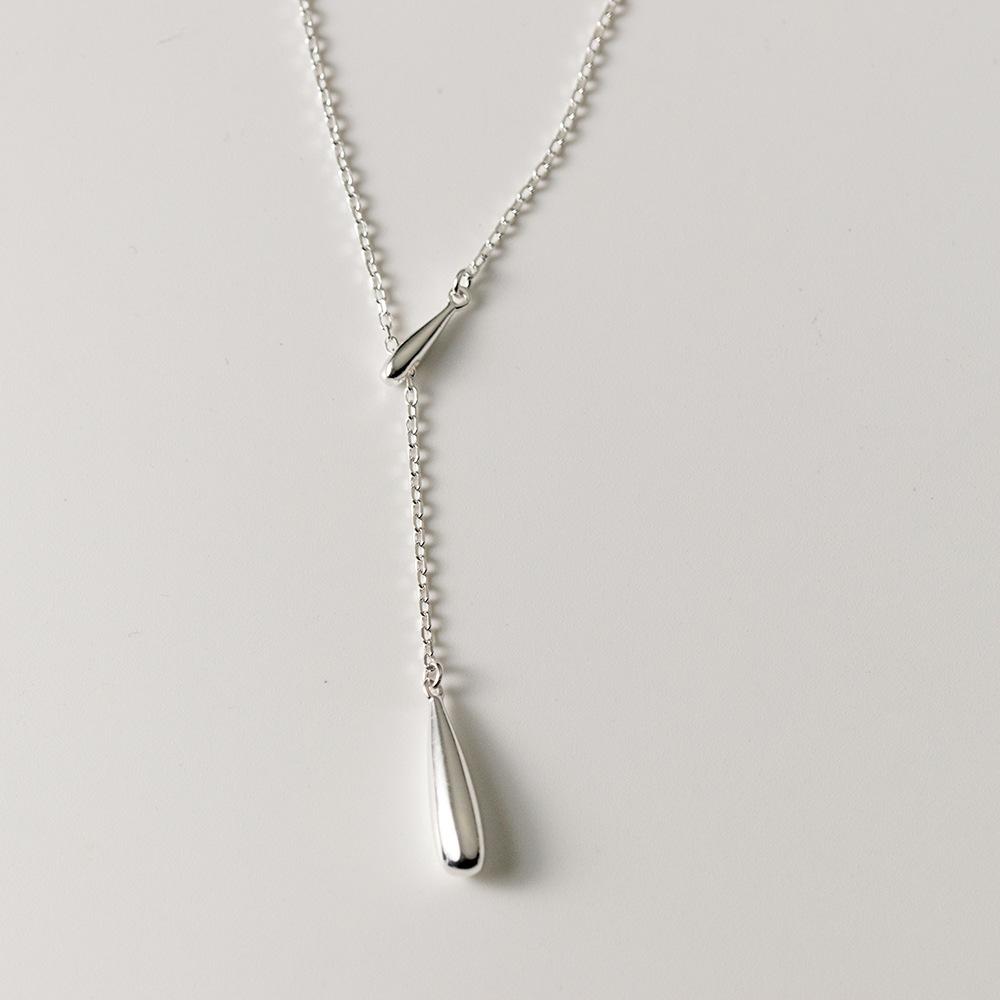 New Personalized, Fashionable, Simple Water Droplet Y-shaped Necklace with Ins Style and Cool Neck Accessories for Women