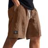 Men's Elastic Waist Tie Solid Color Casual Sports Shorts