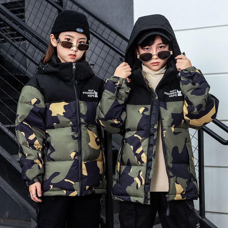 Kids Winter Down Jacket Boys Girls Thick Warm Puffer Coat 86-90% Duck 550 Fill Power