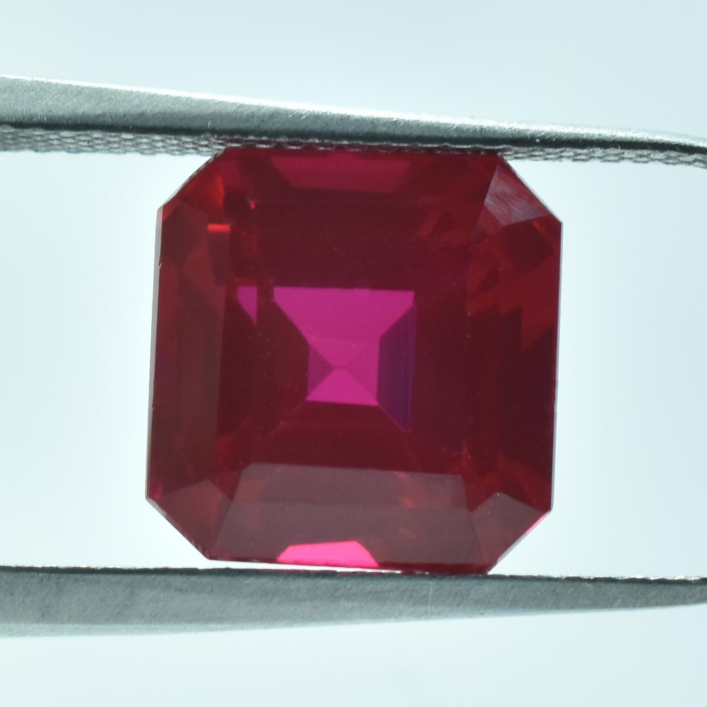 Natural Red Ruby Loose Gemstone 7.75 Ct Square Shape for Jewelry Making and Gem Collections