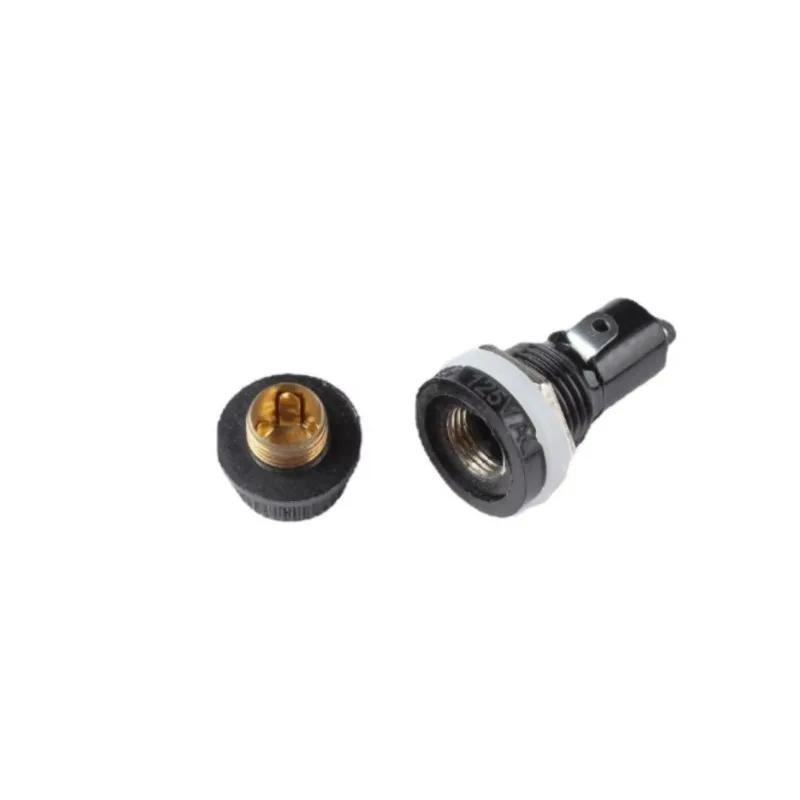 5 Stück 5x20 6x30mm Sicherungshalter Schwarz Versicherungsschlauchfassung Sicherungshalter 10A 250V AC 15A 125V AC Für 5*20 6*30MM Versicherungspanel