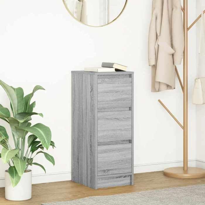 VidaXL Buffet Sonoma Grey 29.5x34x76 Cm Engineered Wood 861639