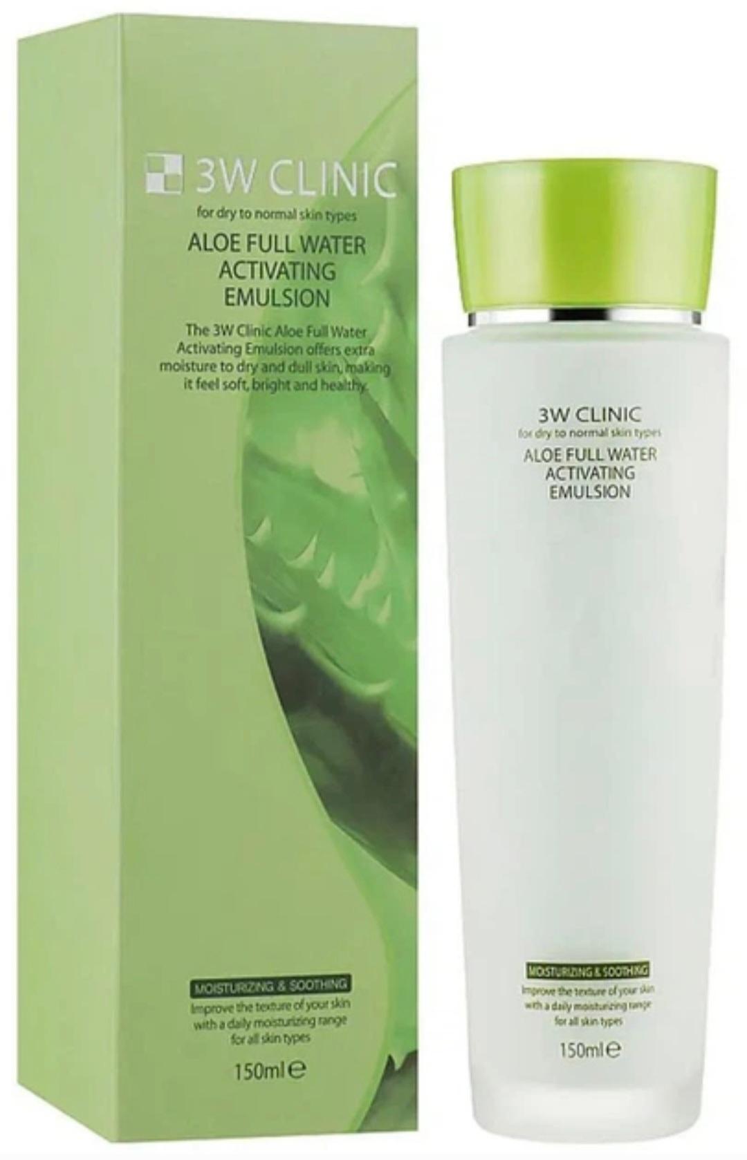 Émulsion pour le visage 3w-Clinic Aloe Full Water Activating Emulsion 150 ml