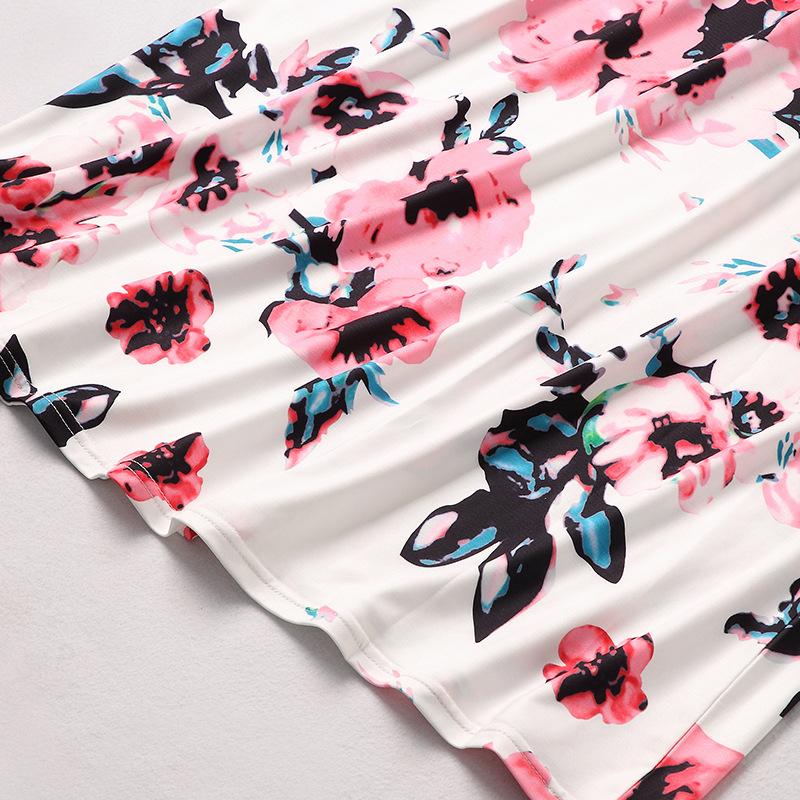 Flower Mother Daughter Long Dress Family Matching Clothes Mommy And Me Dresses Clothes Mom Baby Girl & Woman Outfits Family Look