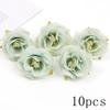 Green Rose Artificial Flowers Heads Silk Fake Flower for Home Room Decor Marriage Wedding Decora DIY Craft Wreath Gift Accessory