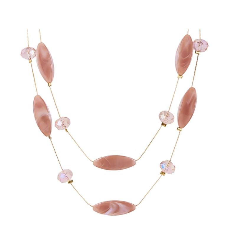 

Ожерелье на ключицу из сплава с геометрическими узорами для различных случаев розовый