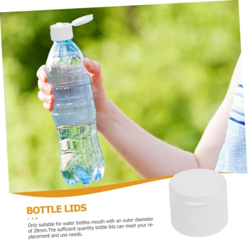 Sosoport Replacement Water Bottle Caps, 40-Pack, Plastic Caps for Soda Bottles, 28mm Sports Bottle Lids