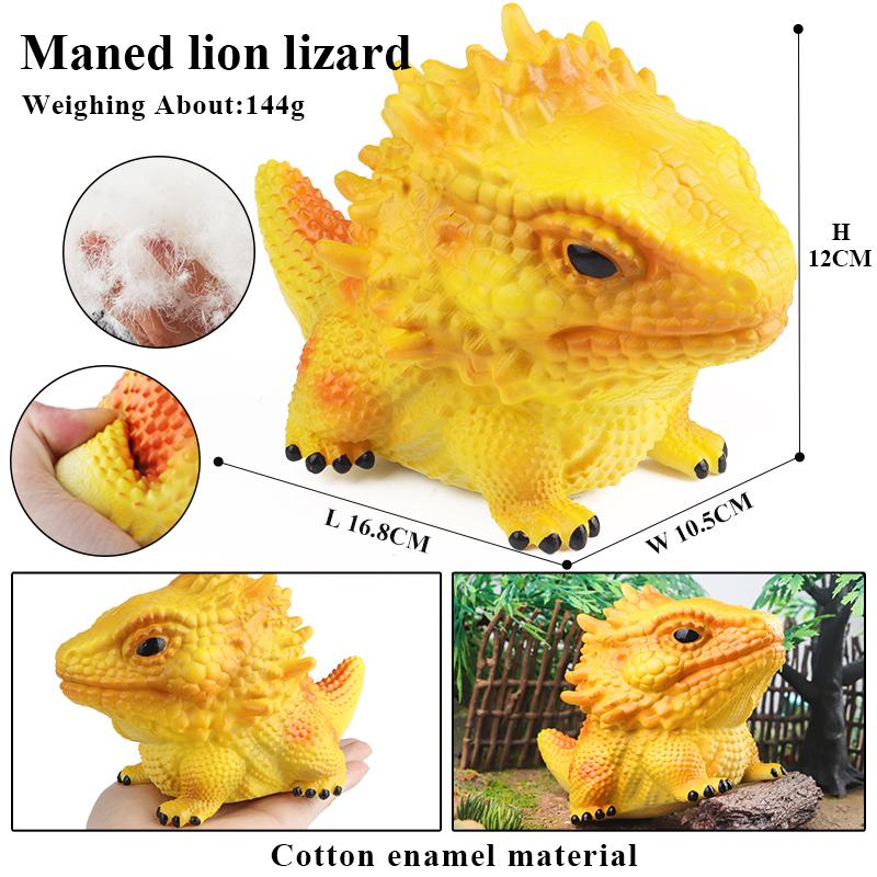 Oenux Insect Animal Wild Reptile Model Lizard Crocodiles Action Figures Soft Cotton Cute Fun Halloween Education Toy Kid Gift