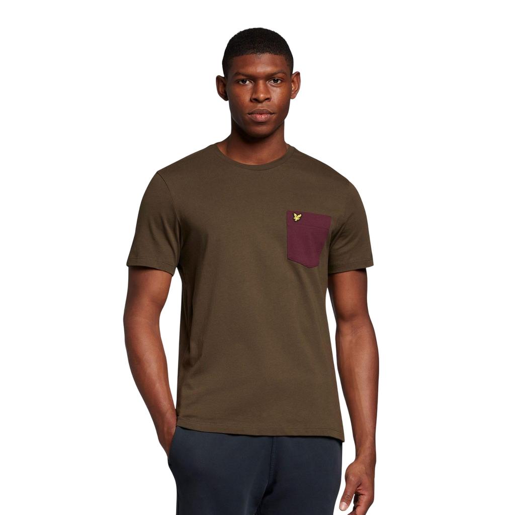 Lyle & Scott Herren T-Shirt mit Kontrasttasche