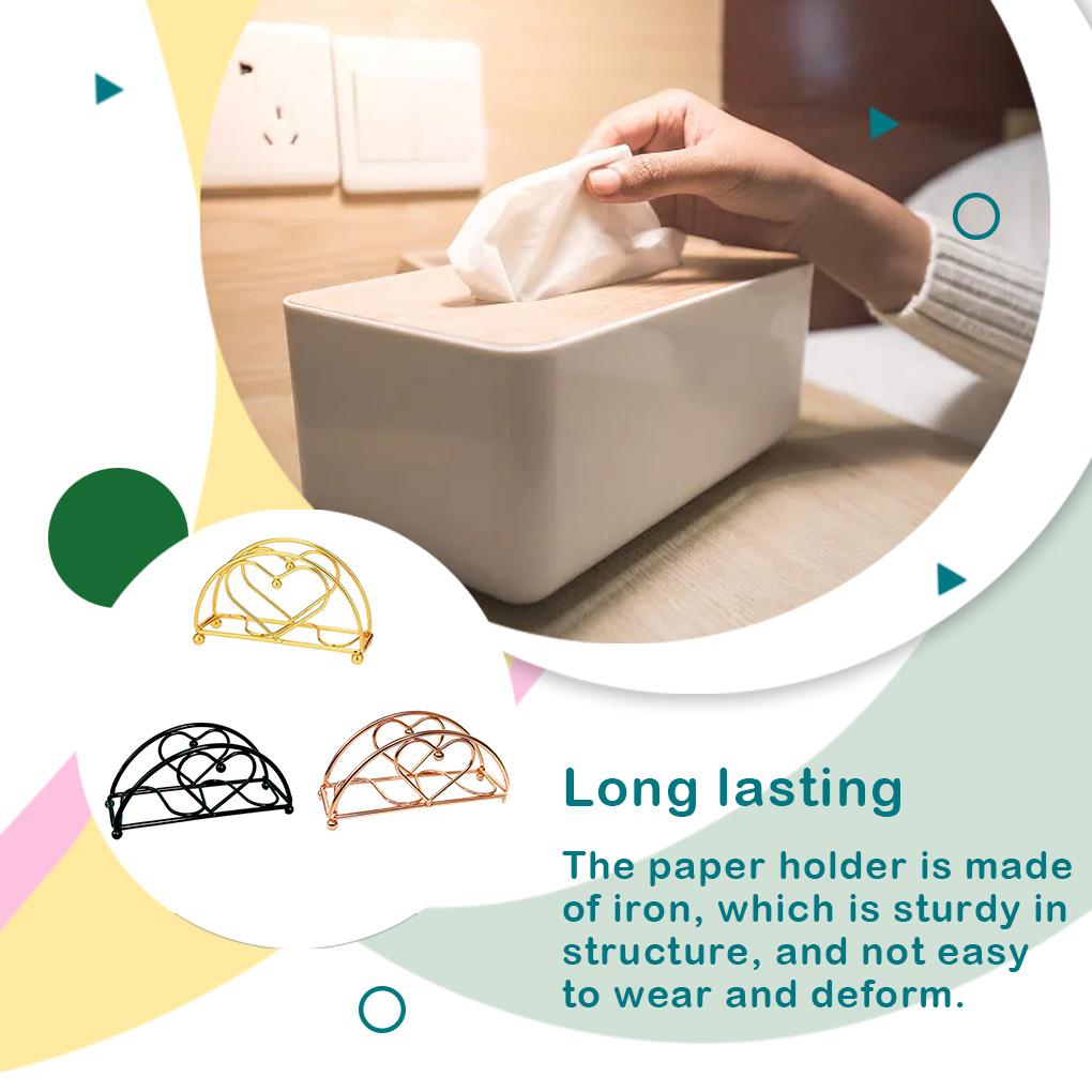 Paper Holder Iron Dining Bathroom Kitchen Washroom Bedroom Towel Tissues Storage Stand Festival Organizer Rack