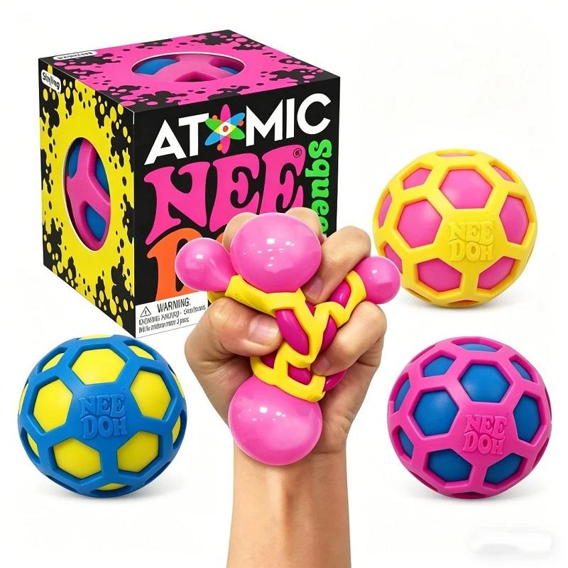 New Schylling Needoh,;' Atomic Stress Relief Ball Squishies ;Toy Blind Box Adult Party Gift Tool Stress Relief Toy Fidget Toys