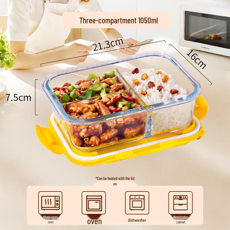 Szklany pojemnik na lunch do przechowywania żywności