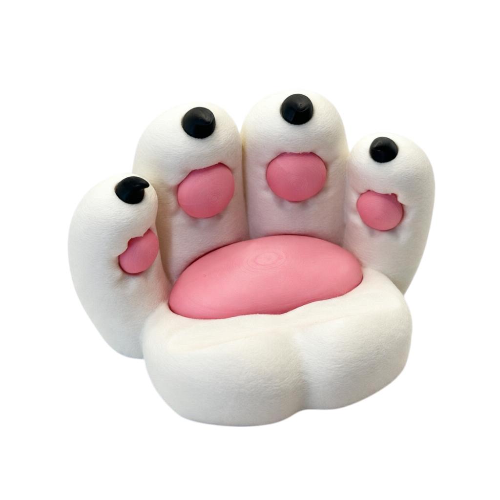 3D Cat Paw Phone Holder: Creative Desktop Ornament & Stress-Relief Craft розовый