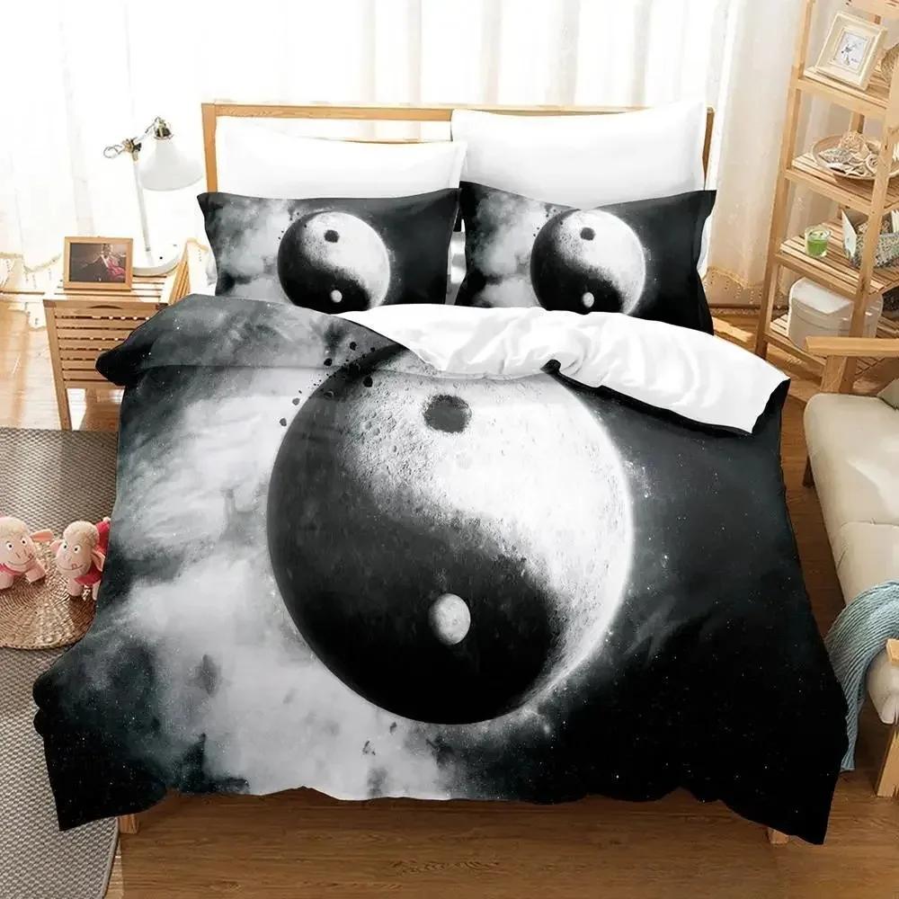Colorful Yin and Yang Made of Color Combinations Bedding Set Single Twin Full Queen King Size Adult Kid Bedroom Duvet Cover Sets