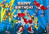 Fun Transformers Background Banner with Optimus Prime Theme for Kids, Children's Party Decoration