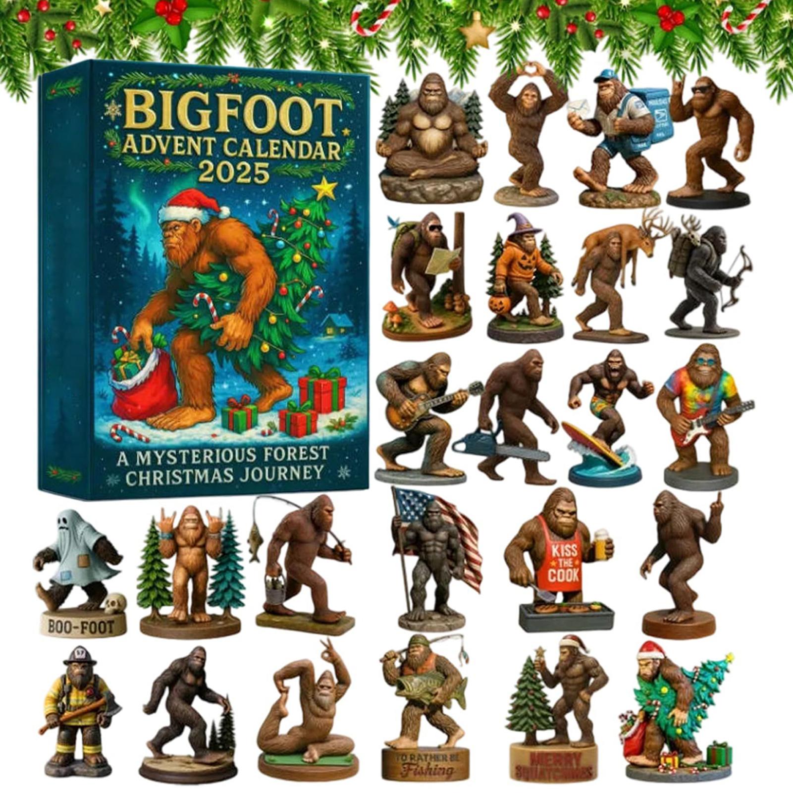 Christmas Creature Count Down Calendar 2D Acrylic Storytelling 24-Day Count Down Calendar Creature Theme Ornaments For Family M