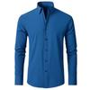 Men's Long Sleeve Non-Iron Stretch Formal Shirt - Solid Color