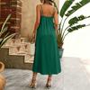 Women Sleeveless Maxi Dress Summer Casual Long Dress Lightweight Loose Fit Lounge Dress with Adjustable Straps for Vacation and Home Wear
